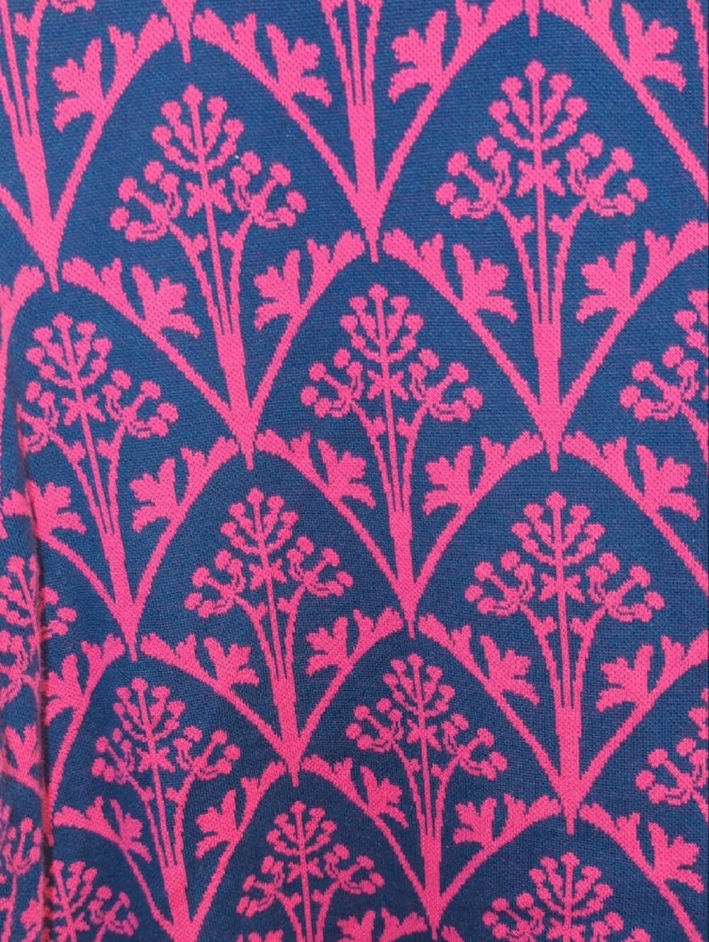 Boden Navy and Pink Floral-Print Midi Shift Dress, Women's US 18L - Picture 7 of 7